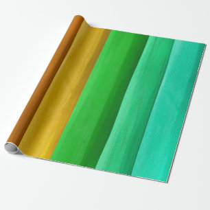 Colourful stripe wood planks wrapping paper