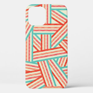 Colourful Striped Abstract Pattern iPhone 12 Case