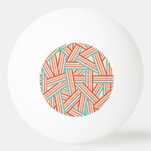 Colourful Striped Abstract Pattern Ping Pong Ball (Front)