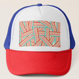 Colourful Striped Abstract Pattern Trucker Hat