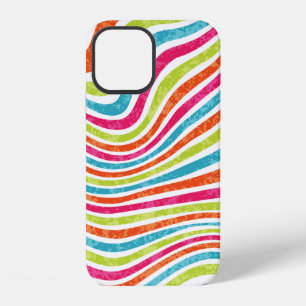 Colourful striped background. Illustrationcandy,st iPhone 12 Case
