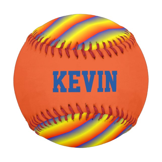 Colourful Striped Custom Baseball (Back)