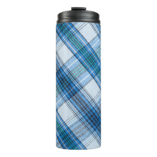 Colourful Striped loincloth fabric background Thermal Tumbler