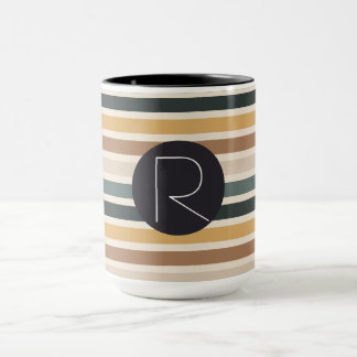 Colourful striped mug
