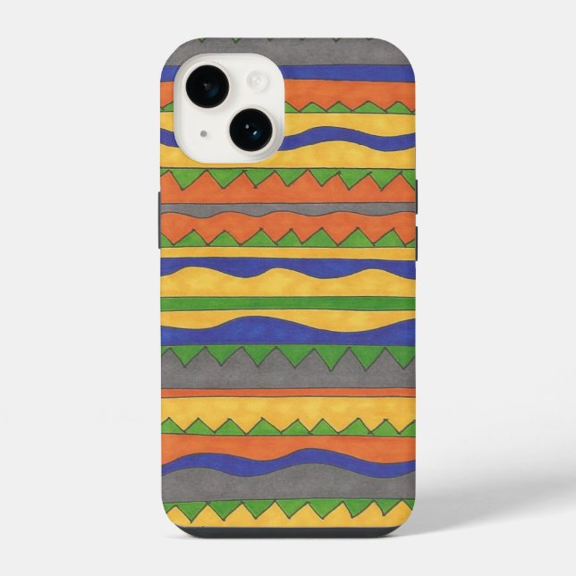 Colourful Striped Pattern iPhone Case (Back)
