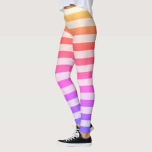 Colourful Striped Pattern Leggings