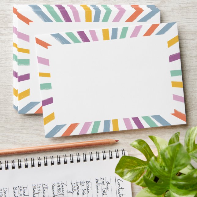 Colourful Striped Pattern Modern Simple Easter  Envelope (Stacked)