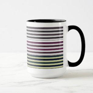Colourful striped pattern mug
