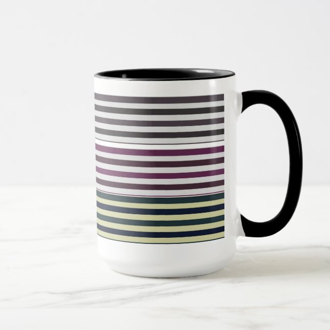 Colourful striped pattern mug (Right)
