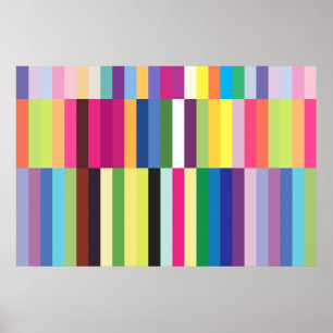 Colourful Striped Pattern Poster
