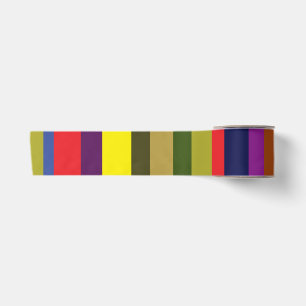 Colourful striped satin ribbon