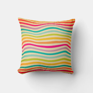 Colourful Striped Seamless Pattern. illustration. Cushion