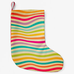 Colourful Striped Seamless Pattern. illustration. Small Christmas Stocking
