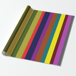 Colourful striped wrapping paper