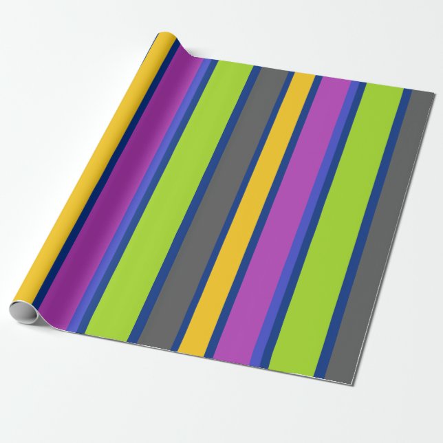 Colourful Striped  Wrapping Paper (Unrolled)