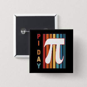 Colourful Stripes 3.14 Pi Day 15 Cm Square Badge