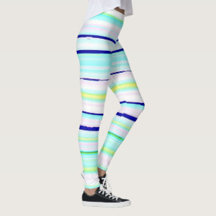 Colourful stripes abstract leggings