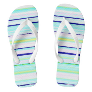 Colourful stripes abstract thongs