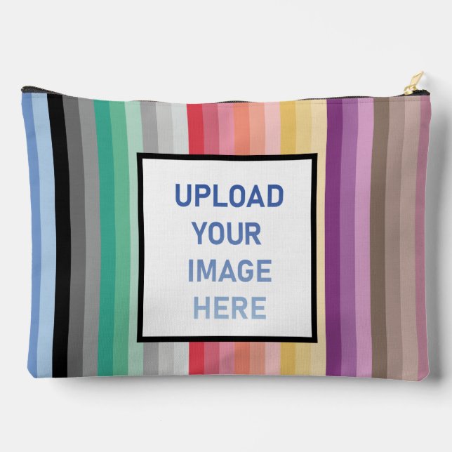 Colourful Stripes Accessory Pouch (Back)
