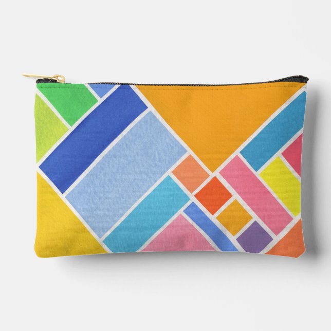 Colourful Stripes Accessory Pouch (Front)