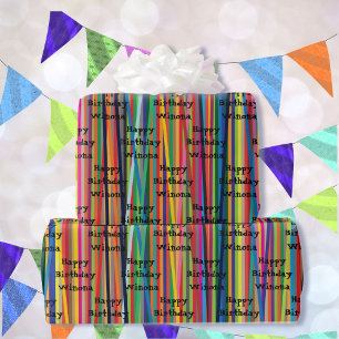 Colourful Stripes All Occasion Gift  Wrapping Paper