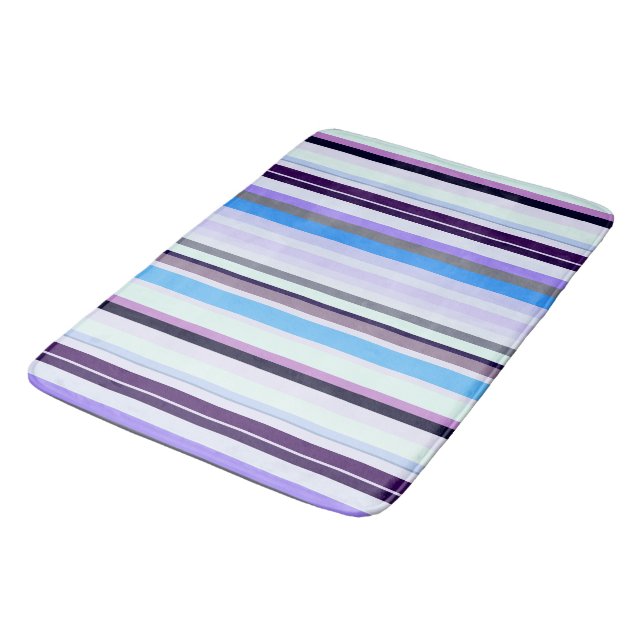 Colourful stripes  bath mat (Angled)