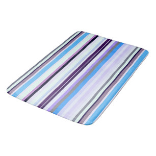 Colourful stripes bath mat