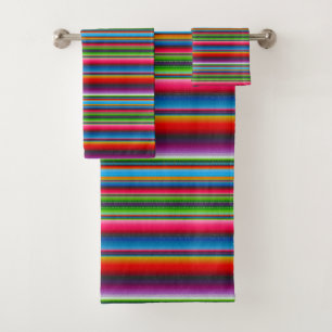 Colourful Stripes Bath Towel Set