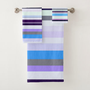 Colourful stripes bath towel set