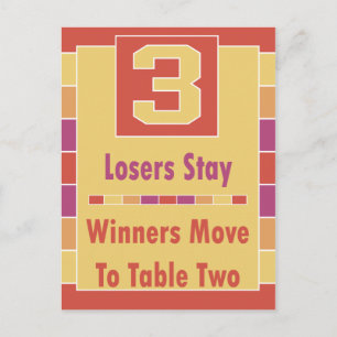 Colourful Stripes Bunco Table Card #3