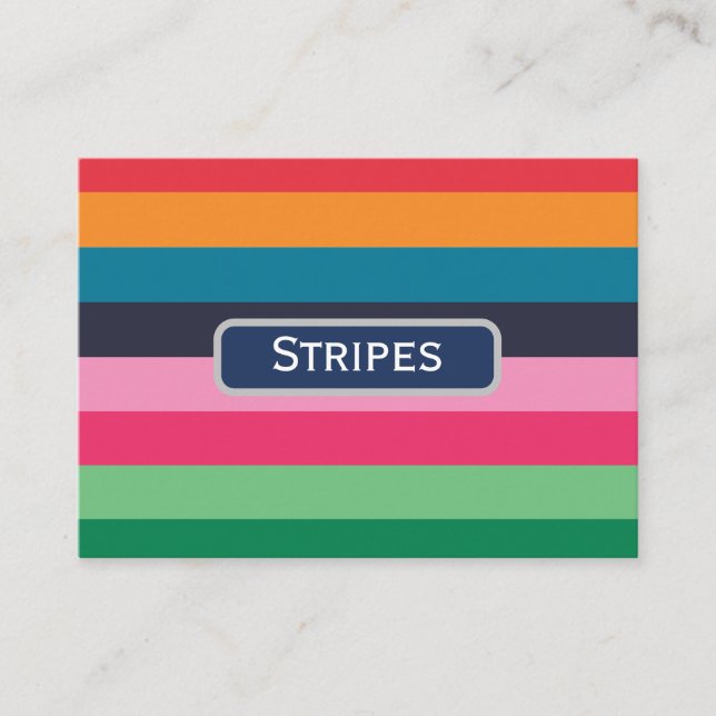 Colourful Stripes  Business Card (Front)