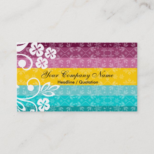 Colourful Stripes Business Cards (Front)