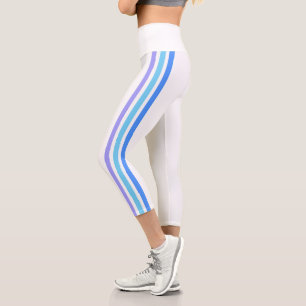 Colourful Stripes Capri Leggings