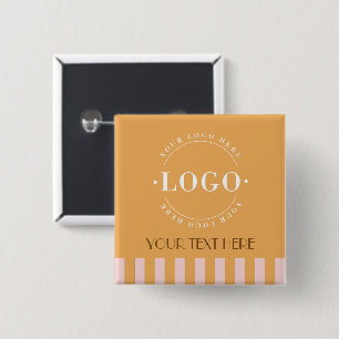 Colourful Stripes Company Logo Business Promotion 15 Cm Square Badge