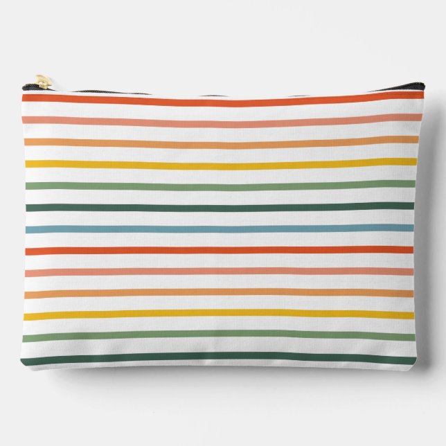 Colourful Stripes Cosmetic Bag (Front)