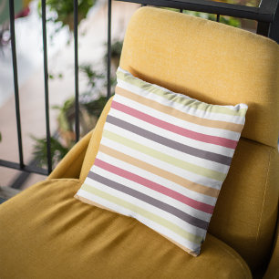Colourful Stripes Cotton Cushion