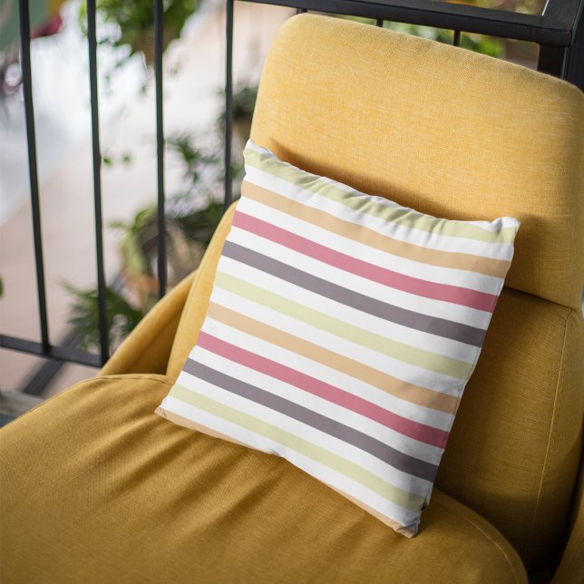 Colourful Stripes Cotton Cushion (Creator Uploaded)