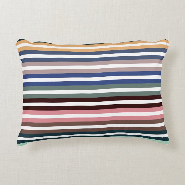 Colourful Stripes Decorative Cushion (Front)
