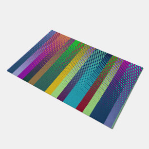 Colourful Stripes & Dots Pattern + your ideas Doormat