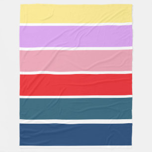 Colourful Stripes Fleece Blanket