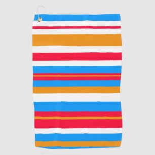 colourful stripes golf towel