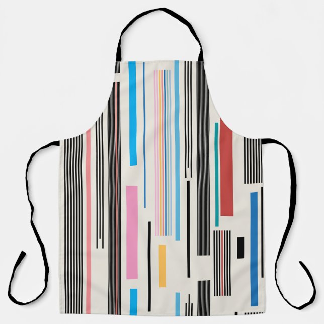 Colourful Stripes: Graphic Pattern Mix Apron (Front)