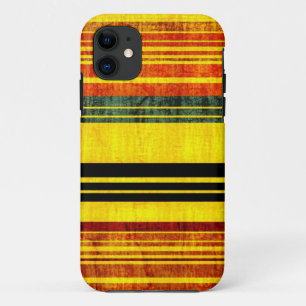 Colourful Stripes grunge texture iPhone 11 Case