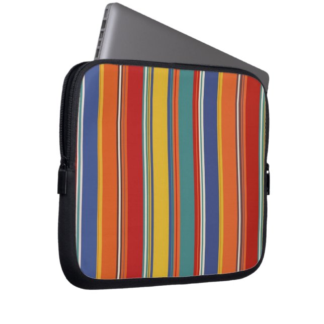 Colourful Stripes  Laptop Sleeve (Front Right)