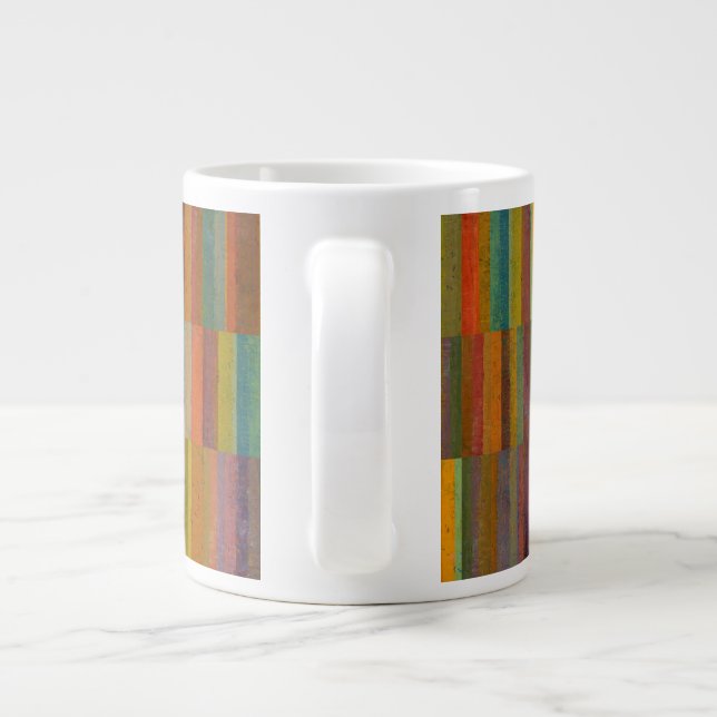 Colourful Stripes Large Coffee Mug (Back)