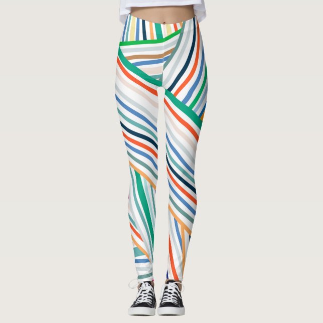 Colourful Stripes Leggings (Front)
