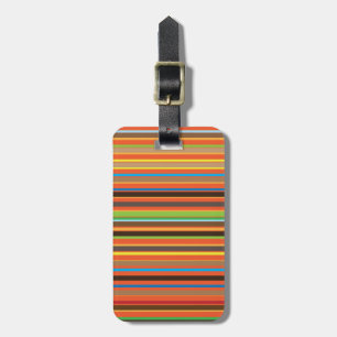 colourful stripes luggage tag