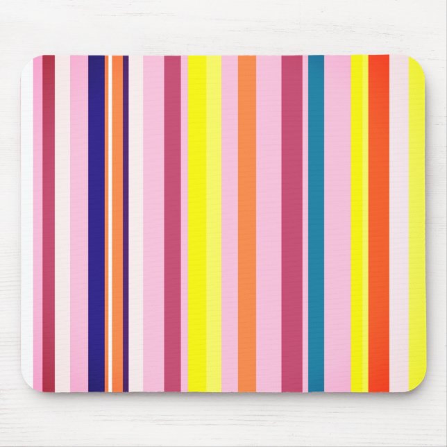 Colourful Stripes Mousepad (Front)