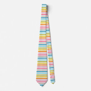 Colourful Stripes Pattern-93861 Tie
