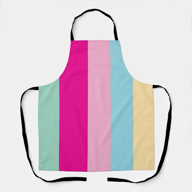 Colourful Stripes Pattern Apron (Front)